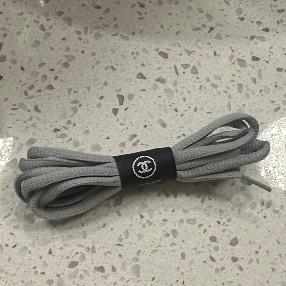CHANEL Shoelaces grey for sneakers pair